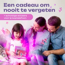 PowerLocus Bobo - Draadloze Koptelefoon voor Kinderen - Bluetooth koptelefoon - 74/85/94dB Volumebegrenzing - Katten Oortjes - Led Verlichting - Paars/Roze — thumbnail 4