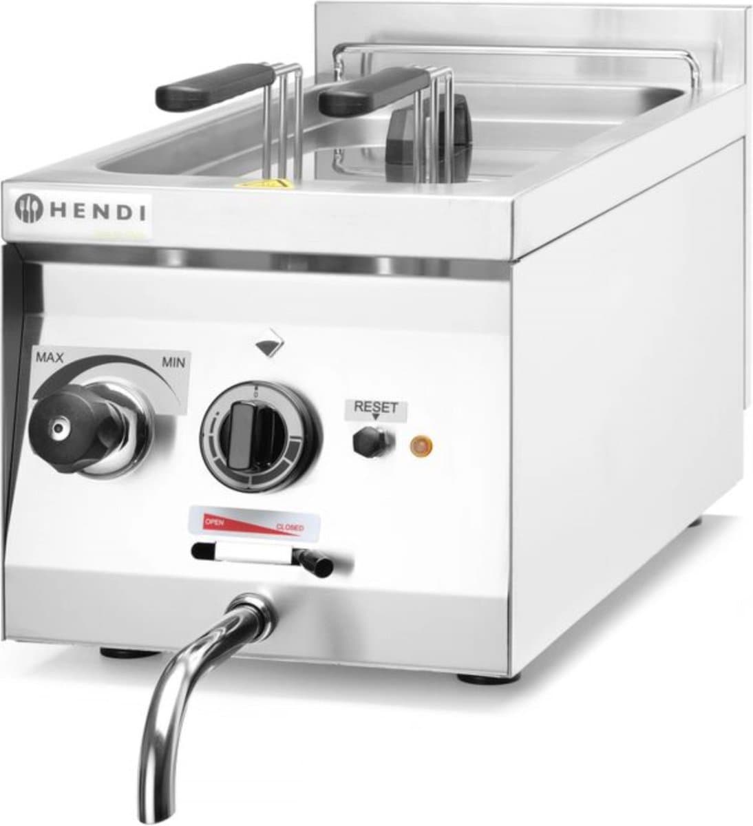 HENDI Pastakoker – 10L – Roestvrij staal – Temperatuurregeling – Inclusief manden – 230V/3500W — afbeelding 1