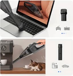 Bovista Kruimeldief - Handstofzuiger - Snoerloos - Draadloos - Auto Stofzuiger - Caravan - Best Verkocht - Car Vacuum Cleaner - Zilver — thumbnail 3