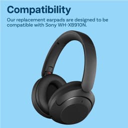 Vervangende Oorkussens voor Sony WH-XB910N Noise Cancelling Hoofdtelefoons van MMOBIEL – Memory Foam en Protein PU Koptelefoon Oorkussens - Noise Isolation Earpads – Zwart — thumbnail 4