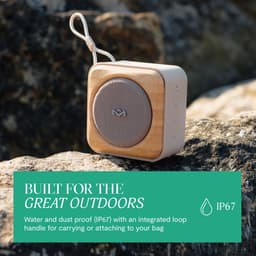 House of Marley Roots Bluetooth speaker - Draadloze compacte speaker - Ingebouwde Flesopener - Quickcharge - Waterproof - 10 uur Batterijduur - Gemaakt van Duurzame Materialen - Cream — thumbnail 3