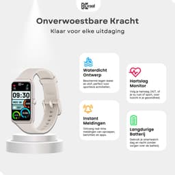 Kiraal Venture Active - AMOLED Activity Tracker - Stappenteller - Hartslagmeter - Bloeddrukmeter - Smartwatch - Waterdicht - Heren - Dames - Nederlandse Handleiding - Zilver — thumbnail 5