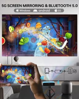 Equivera Mini Beamer - Draagbare Beamer - Beamer - Mini Beamer Projector - Projector - Mini Projector — thumbnail 3