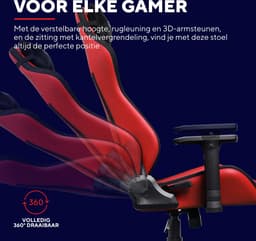 Trust GXT 714R Ruya - Gaming Stoel - Gamingstoel - Bureaustoel - Verstelbaar - Gamestoel - Gaming Chair - Rood — thumbnail 4