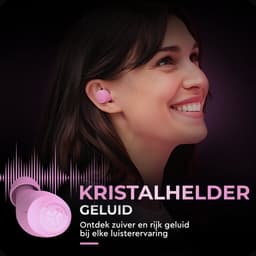 JLab Go Pop Draadloze Oordopjes - Bluetooth Oortjes Draadloos - 35 uur Batterijduur - Be Aware Audio - Met Microfoon - Geschikt voor Android en Apple - Roze — thumbnail 5