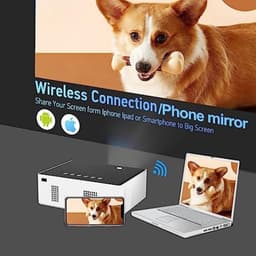 Mini Beamer - Streamen vanaf je telefoon - Input tot 4K - Bluetooth Audio - Projector - Mini Projector - HDMI - USB - Zwart - Smartphone - Draagbaar - Ingebouwde speaker — thumbnail 2