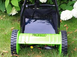 Profeco handmaaier 30cm - Handgrasmaaier - Kooimesmaaier met 18L opvangbak - Instelbare maaihoogte — thumbnail 5