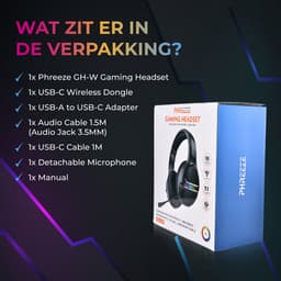 Draadloze Gaming Headset met Microfoon - 15 Uur Speeltijd - Ultra Low Latency - Geschikt voor Playstation 5 Slim, PS5 (Disc & Digital Edition) Headset Game Koptelefoon — thumbnail 5