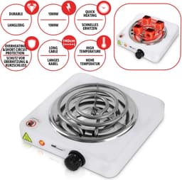 Broil-Master - Elektrische Kolenaansteker - 1000W Vermogen - Regelbare Temperatuur - Verwarmingsplaat - Verwarmingsspiraal - Grillaansteker - Warmhoudplaat - Brander - Wit — thumbnail 1
