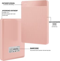DailySupplies® Harde Schijf Extern - Draagbare - 500GB Opslag - Roze — thumbnail 5