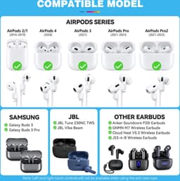 YONO Magnetische Band geschikt voor Apple Airpods - 4 3 2 1 - Pro - Siliconen Koord voor Oordopjes Draadloos - Anti Lost Strap - 80cm - Wit — thumbnail 3