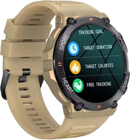 Smartwatch, KH-56-GEEL, Smartwatch Dames en Heren, Horloge, Smartwatch Bluetooth, Sporthorloge, Horloge Heren en Dames, Activity Tracker, Smartwatch Android, IPS Scherm, WATERDICHT, 30 Dagen Standby, Smartwatches geschikt voor IOS, Android — thumbnail 4