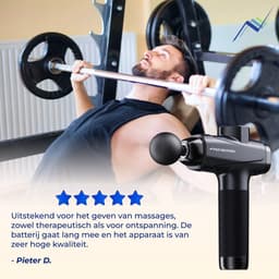 Pace Recovery Massage Gun Pulse 1 - Deep Tissue 10 mm - Voor Spierherstel & Blessures - Hoge Amplitude van 3200 RPM - 30 Standen - < 45 decibel Geluid- Krachtige & Innovatieve Motor — thumbnail 3