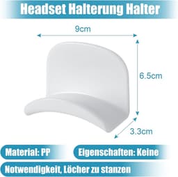 Koptelefoonhaak - 2stuks - Koptelefoon Houder voor onder Bureau - Headset Haak - Headset Standaard - standaard voor koptelefoon - Haakje voor spelcomputer - universeel hoofdtelefoon Hanger - Koptelefoon Standaard - Muur — thumbnail 5
