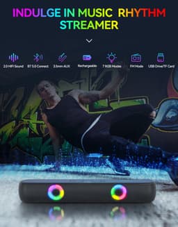 Soundbar met Draadloze Subwoofer - Luidsprekers - Speakers - Bluetooth 5.0 - Soundbars Voor TV - ingebouwde Subwoofer — thumbnail 3