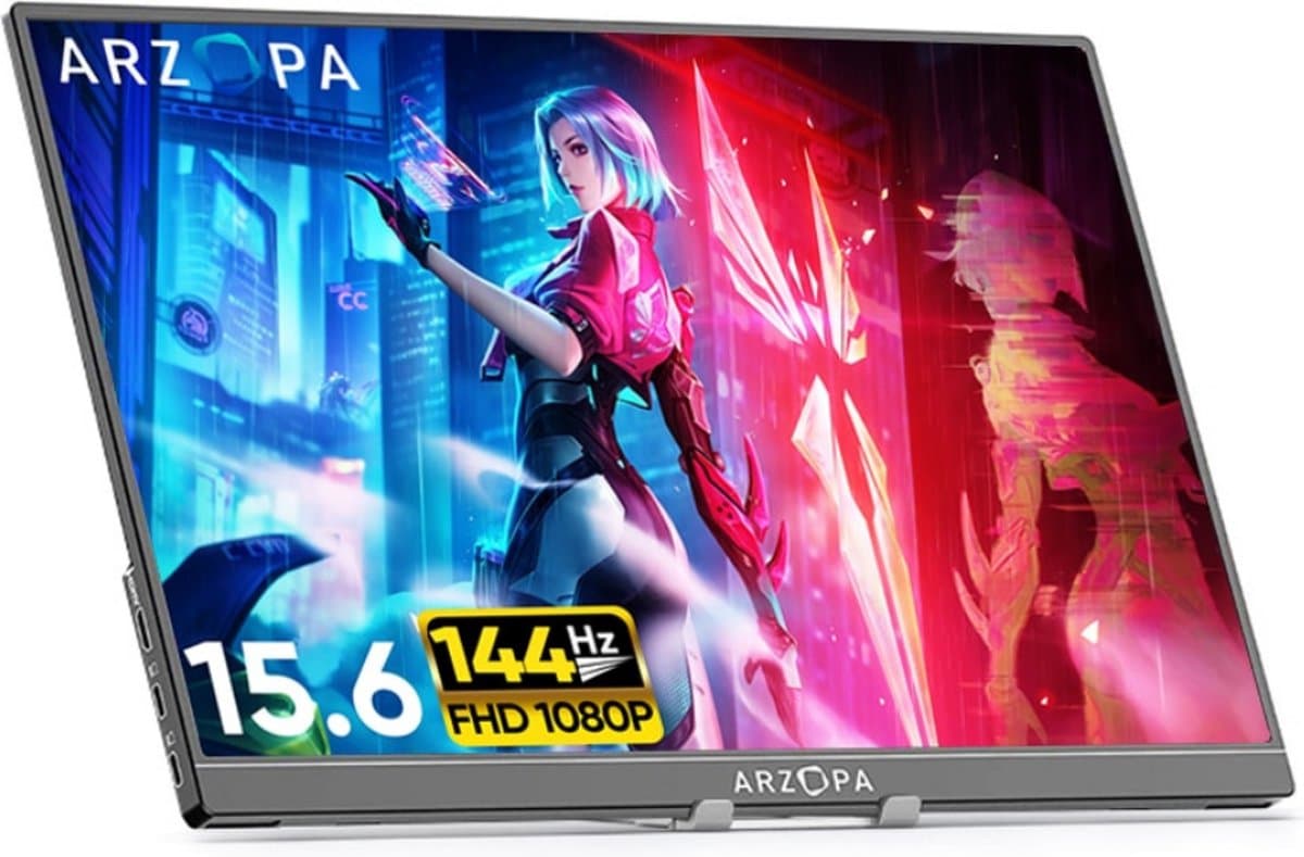 Thuys - 144hz Monitor - Draagbare Monitor - Gaming Monitor Draagbaar - 1080P Full HD, Zwart — afbeelding 1