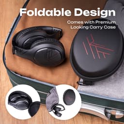 PowerLocus P19 Bluetooth Koptelefoon - Koptelefoon Draadloos - tot 70 Uur Speeltijd en met Aux Kabel - Over Ear Hoofdtelefoon - 3 EQ-Modi - Met Draagtas – Zwart — thumbnail 5