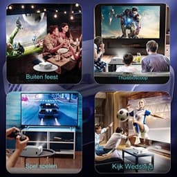 Mini beamer - Mini projector - Mini beamer smartphone - Mini beamer met wifi en bluetooth — thumbnail 5