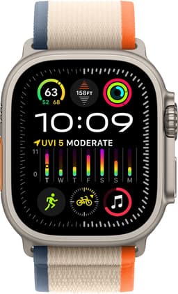 Apple Watch Ultra 2 - GPS + Cellular - 49mm - Titanium Case with Orange/Beige Trail Loop - M/L — thumbnail 1