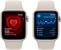 Apple Watch SE 2023 - 40mm - Starlight Aluminium Case with Starlight Sport Band - S/M — thumbnail 5