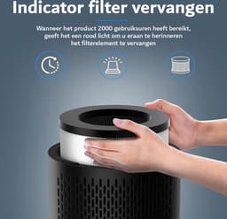 Luchtreiniger - Air Purifier - luchtreinigers met hepa filter - 3 filterniveaus - Air cleaner - Met Aromatherapie - Zwart — thumbnail 1