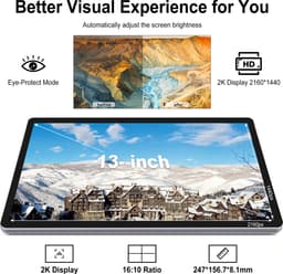 Lipa Onyx III Android tablet 13.3 Inch 8-256 GB - Met back case en hoes - Android tablet - Phonetablet - 2K resolutie - 256 GB - Octacore 2.0 GHz processor - 4G Sim - GPS - Playstore - Voor Netflix, Disney+ en meer - 13 MP camera — thumbnail 4