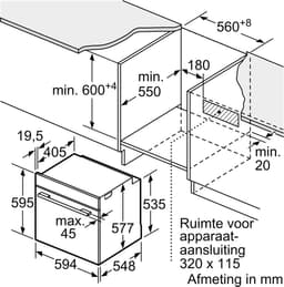 Bosch HMG776KB1 - Serie 8 - Inbouwoven met magnetron - 60 cm x 60 cm - Air Fry-functie: voor perfect en gezond - Eenvoudig te reinigen met pyrolytische zelfreiniging - Home Connecte gefrituurde gerechten — thumbnail 5