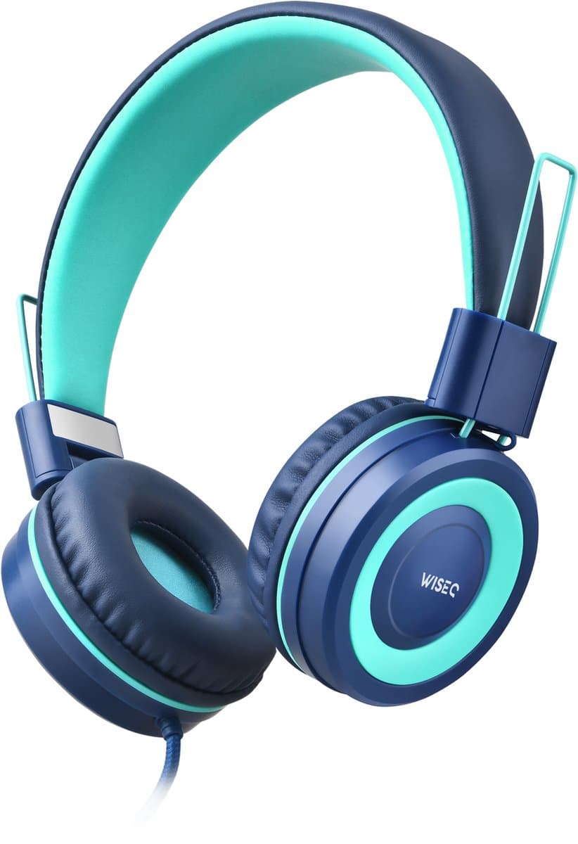 Kinder Koptelefoon met Draad – Koptelefoon Kind – HUFTERPROOF Hoofdtelefoon met Kabel en Microfoon voor School en Tablet – Geluidsdempend – Volumebegrenzer — afbeelding 1