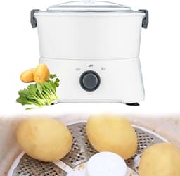 Elektrische aardappelschiller - Automatische schilmachine - Snel groenten schillen - Eenvoudige bediening - 1 kg capaciteit - Wit — thumbnail 4