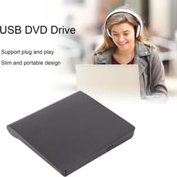 Externe Dvd-drive - Draagbare Ultradunne - Data Back-ups - Snelle USB3.0 - 17x17x3 cm - Zwart — thumbnail 2