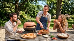 Pizzarette Outdoor - Pizzaoven - gas - pizza steen - extra grillplaat voor grillen - 400°C - gasslang - pizzaschep - digitale thermometer — thumbnail 5