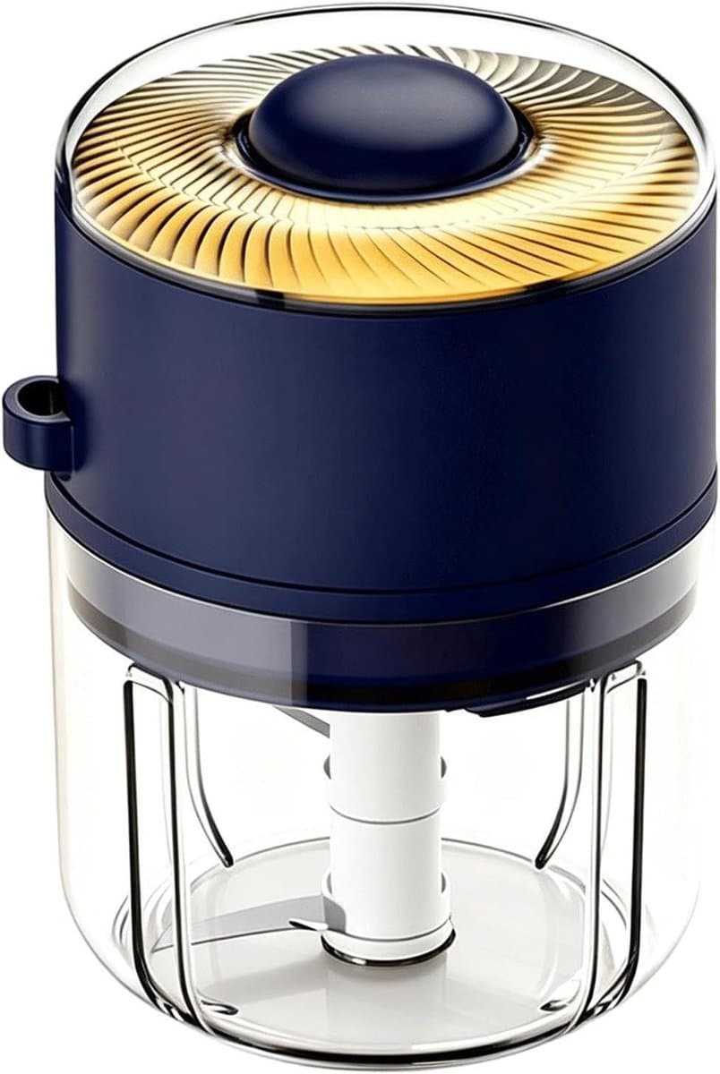 Mini Hakmolen - Kleine Keukenmachine - Eten Bereiden - Oplaadbaar Draadloos - 350ml Capaciteit - Blauw — afbeelding 1
