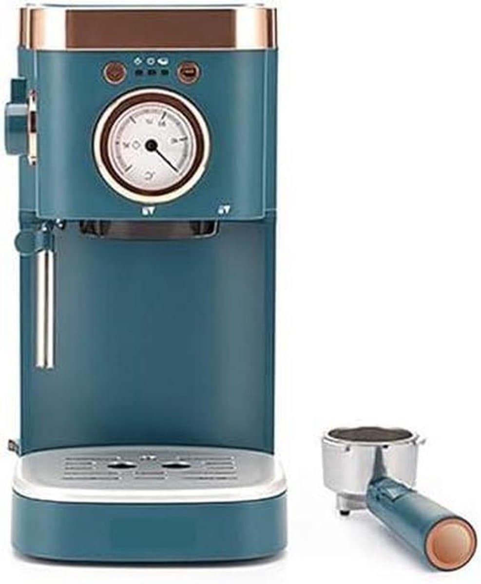 Halfautomaat Koffiezetapparaat - Espressomachine Stoomfunctie - Cappuccino Latte Maken - 20 Bar Druk - 1.2 Liter Reservoir - Groen — afbeelding 1