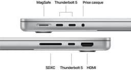 Apple MacBook Pro Apple M M5 Pro Laptop 36,1 cm (14.2") 24 GB 1 TB SSD Wi-Fi 7 (802.11be) macOS Tahoe Zilver — thumbnail 5