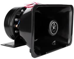 Autotoeter, gemaakt van slagvast, hoogwaardig kunststof en staal, zwart, 12V, 200W, geschikt voor auto's.