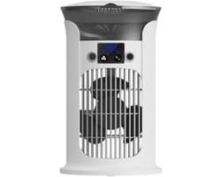 Draagbare airconditioner, draagbare koeler, stille verstelbare kantoorventilator, 4 ventilatorsnelheden, 2 nevelstanden, 180° zwenking, gekleurde verlichting, wit