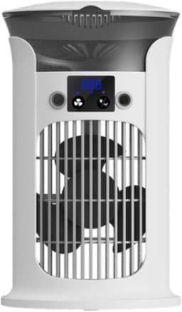 Draagbare airconditioner, draagbare koeler, stille verstelbare kantoorventilator, 4 ventilatorsnelheden, 2 nevelstanden, 180° zwenking, gekleurde verlichting, wit — thumbnail 1