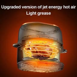 Olievrije Airfryer - Elektrische Friteuse - Gezonder Eten - Grote Capaciteit - 4 liter - Wit — thumbnail 3