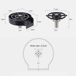 Glazenspoeler - Bekerwasapparaat - Snel Glazen Reinigen - Automatische Reiniging - Standaard Installatie - Zwart — thumbnail 4