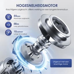Saikefy Steelstofzuiger Draadloos - 55000 Pa - LED-display - 55 min Gebruikstijd - 1,8L - 8-in-1 - 4 HEPA-filters - voor tapijt & harde vloeren - Zilver — thumbnail 4
