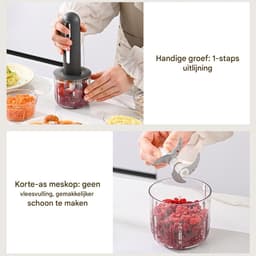 Elektrische Keuken Hakker - Mini Hakmachine Keuken - Snel Ingrediënten Snijden - Draadloos en Oplaadbaar - 400 ml - Zwart — thumbnail 5