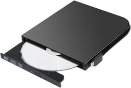 Externe CD/DVD-schrijver - Optisch station - Bestanden Archiveren - Dubbele Kabel - 14.2 cm breed - Zwart — thumbnail 3