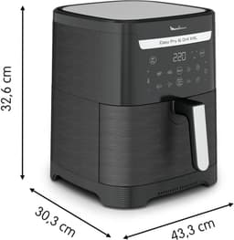 Luchtfriteuse Grill - Airfryer XXL - Gezond Koken - 2 Maaltijden Tegelijk - 65 L - Zwart — thumbnail 2