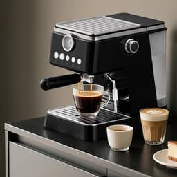 Espressomachine - Meerdere standen en nauwkeurige temperatuurregeling - Ideaal voor thuisbarista's - Uitgerust met stoomfunctie - Zwart — thumbnail 4