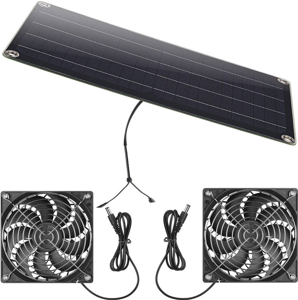 12V 10W Zonne Raamventilator, Effici毛nt, Eenvoudige Montage, Krachtige Ventilatie Voor Schuur — afbeelding 1