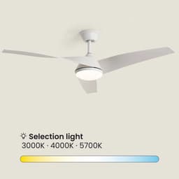 Fantiluxe - Felix - Plafondventilator met verlichting - Wit - Ø132cm - Afstandsbediening - Met lamp - Plafond ventilator - Slaapkamer — thumbnail 3