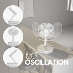 Draagbare Mini Ventilator – Oplaadbaar & Compact – Handventilator met Meerdere Snelheden – Stil & Krachtig voor Reizen, Werk & Zomer — thumbnail 4