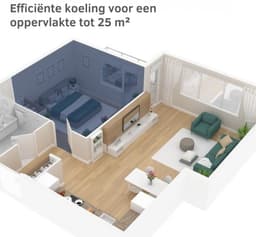 Thuys - Mobiele Airconditioner 3-in-1 voor Ruimten tot 25 m² | Koelen, Ontvochtigen en Ventileren | Eco Vriendelijk Koelmiddel | 7000 BTU/h — thumbnail 3