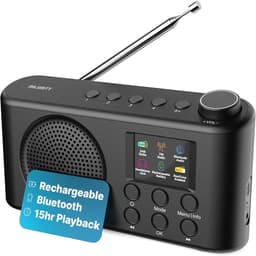Majority Orwell - Draagbare Radio - DAB/DAB+/FM - Bluetooth - Wekker - EQ-modi - LED-display - Zwart — thumbnail 1