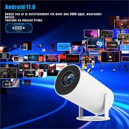 AHD® Draagbare beamer - Beamer - Projector - Mini Beamer - Wit - ‎17cm x 10cm x 17cm — thumbnail 4